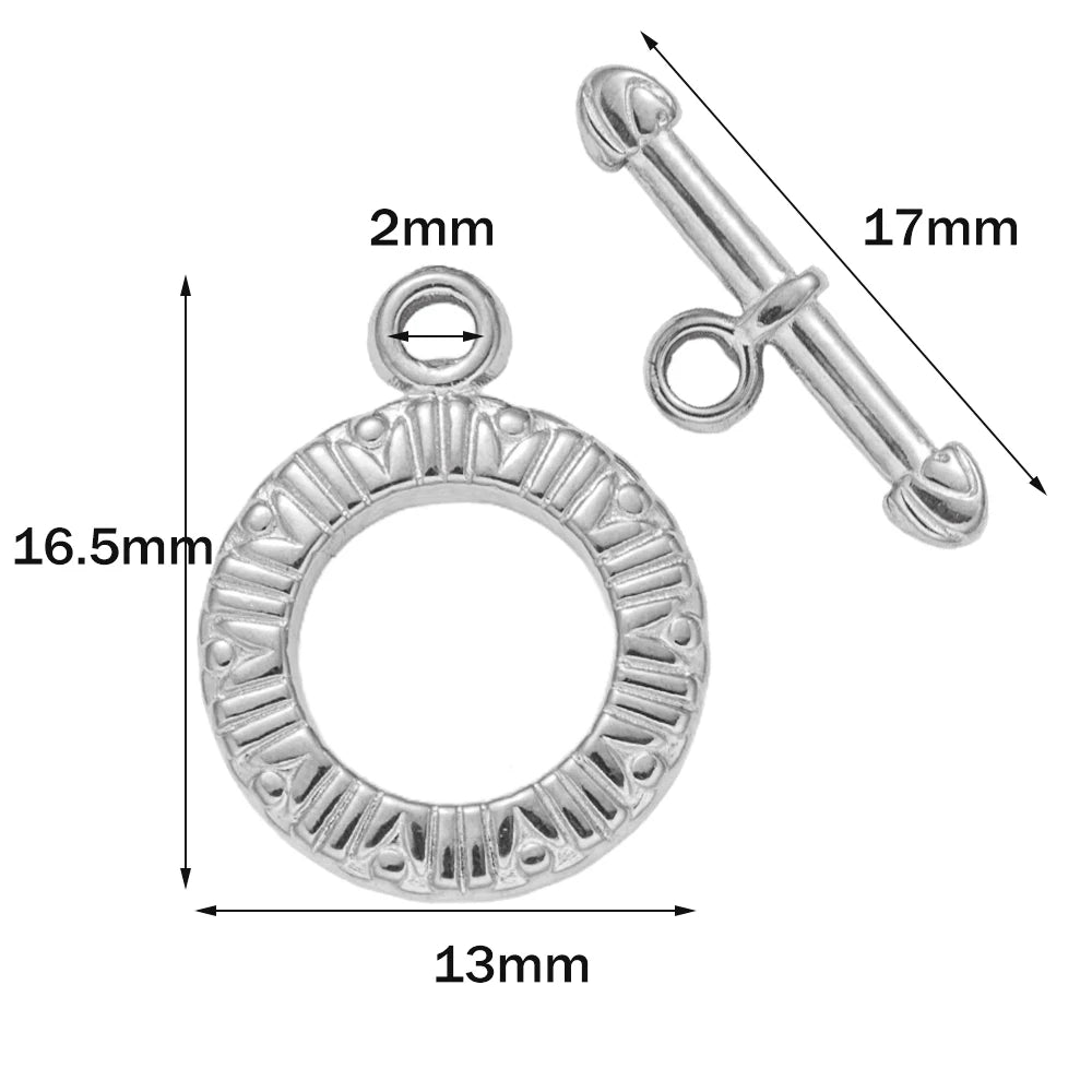 5 Sets Gold Color Stainless Steel OT Toggle End Clasp Buckle Connectors for DIY Bracelet Necklace Jewelry Making Supplies Crafts