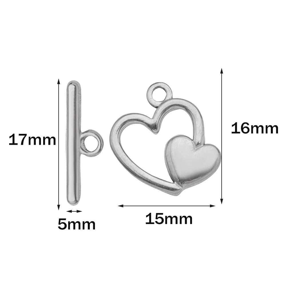 5 Sets Gold Color Stainless Steel OT Toggle End Clasp Buckle Connectors for DIY Bracelet Necklace Jewelry Making Supplies Crafts