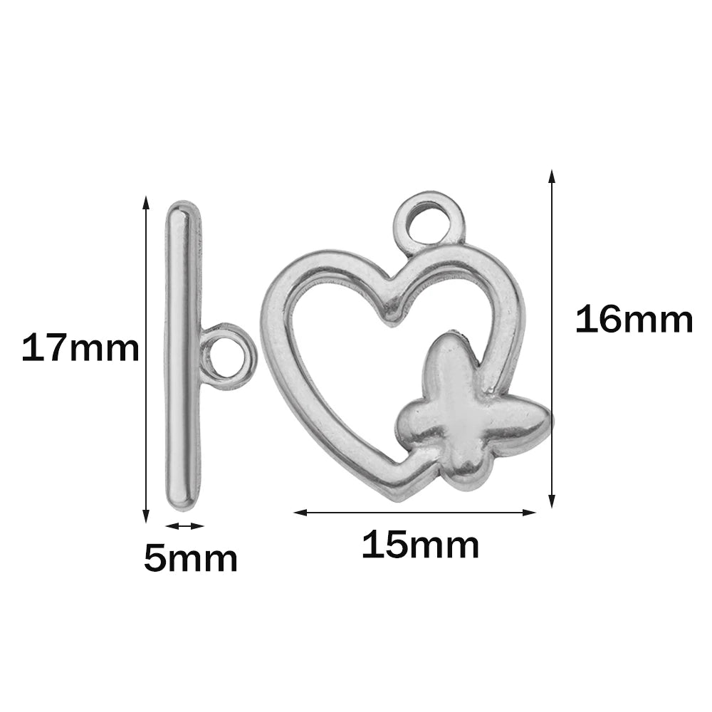 5 Sets Gold Color Stainless Steel OT Toggle End Clasp Buckle Connectors for DIY Bracelet Necklace Jewelry Making Supplies Crafts