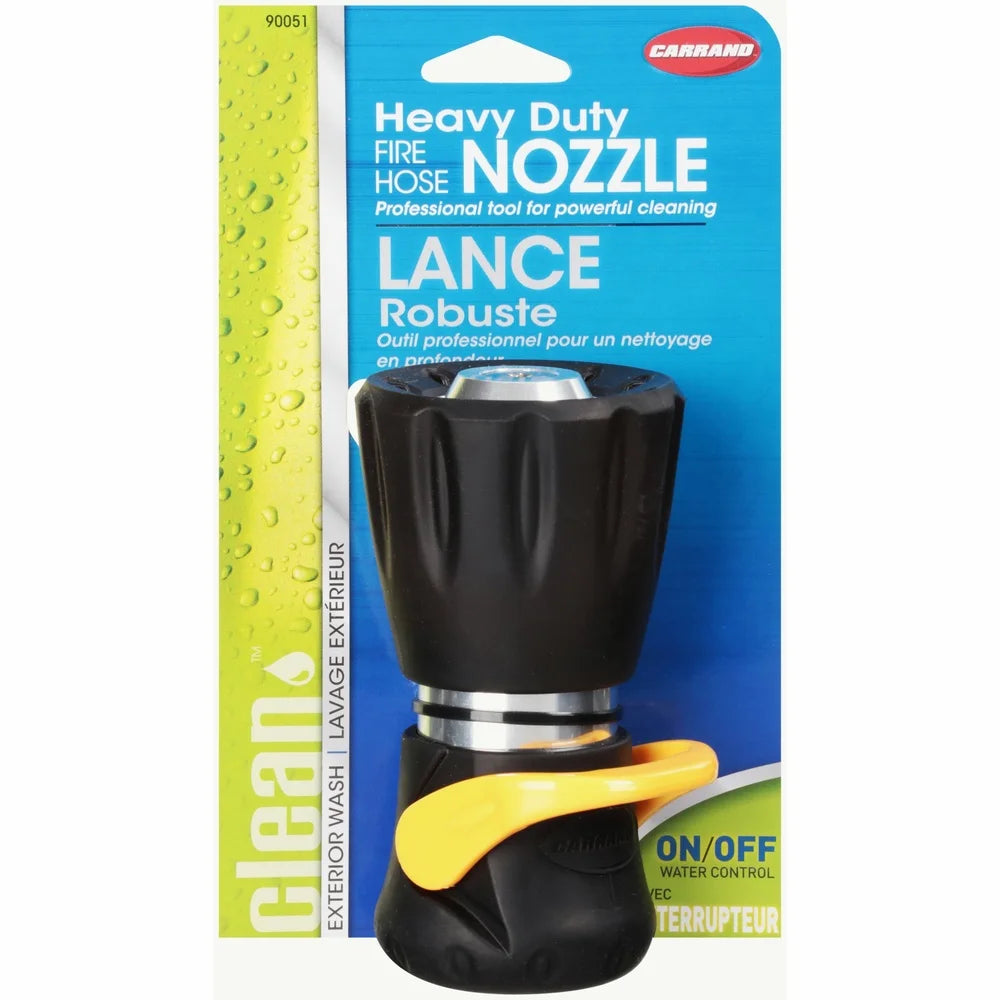 Fire Hose Nozzle Heavy Duty On Off Switch Water Sprayer Adjustable Pressure Garden Hose Attachment Outdoor Use