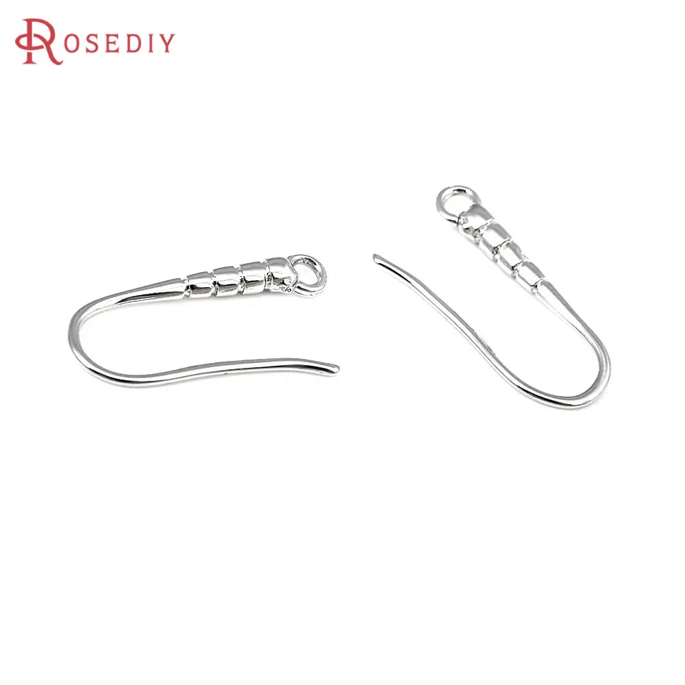 10PCS 19.5x7MM 18K Gold Color Brass Earrings Hooks High Quality Jewelry Earrings Making Supplies Diy Findings Accessories