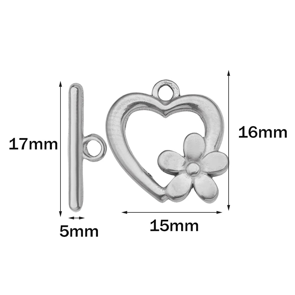 5 Sets Gold Color Stainless Steel OT Toggle End Clasp Buckle Connectors for DIY Bracelet Necklace Jewelry Making Supplies Crafts