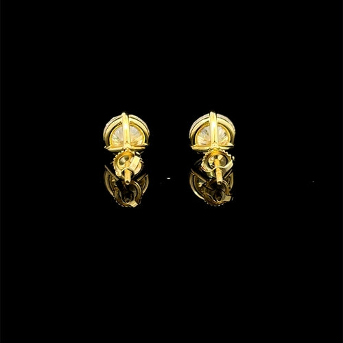 998292 | 925 Moissanite 3CTW Gold 3-Prong Earrings