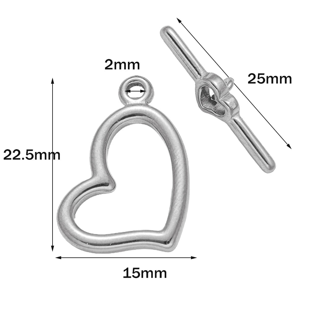 5 Sets Gold Color Stainless Steel OT Toggle End Clasp Buckle Connectors for DIY Bracelet Necklace Jewelry Making Supplies Crafts