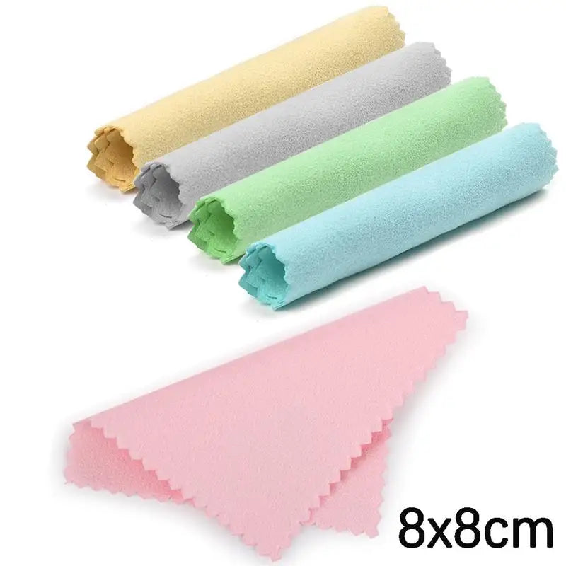 10pcs 50pcs 8x8cm Sterling Silver Color Cleaning Cloth Polishing Cloth Soft Clean Wipe Wiping Cloth Of Silver Gold Jewelry Tools