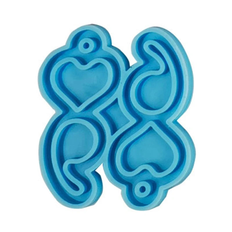 Valentine's Day Earrings Epoxy Resin Mold Eardrop Danglers Silicone Mould DIY Crafts Jewelry Pendants Casting Tools