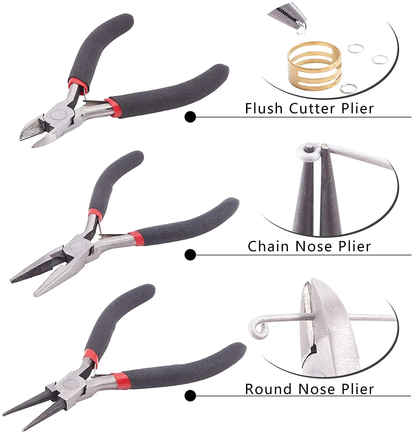 32 Types Mini Pliers Diagonal Pliers Long Needle Nose Cutter Handcraft Beading Insulated Plier For DIY Small Jewelry Pliers Tool