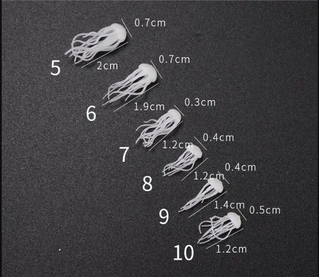MINI 3D Micro Jellyfish Landscape DIY Craft Handmade Resin Jewelry UV Epoxy Jewerly Filling Molds Figurines Decoration