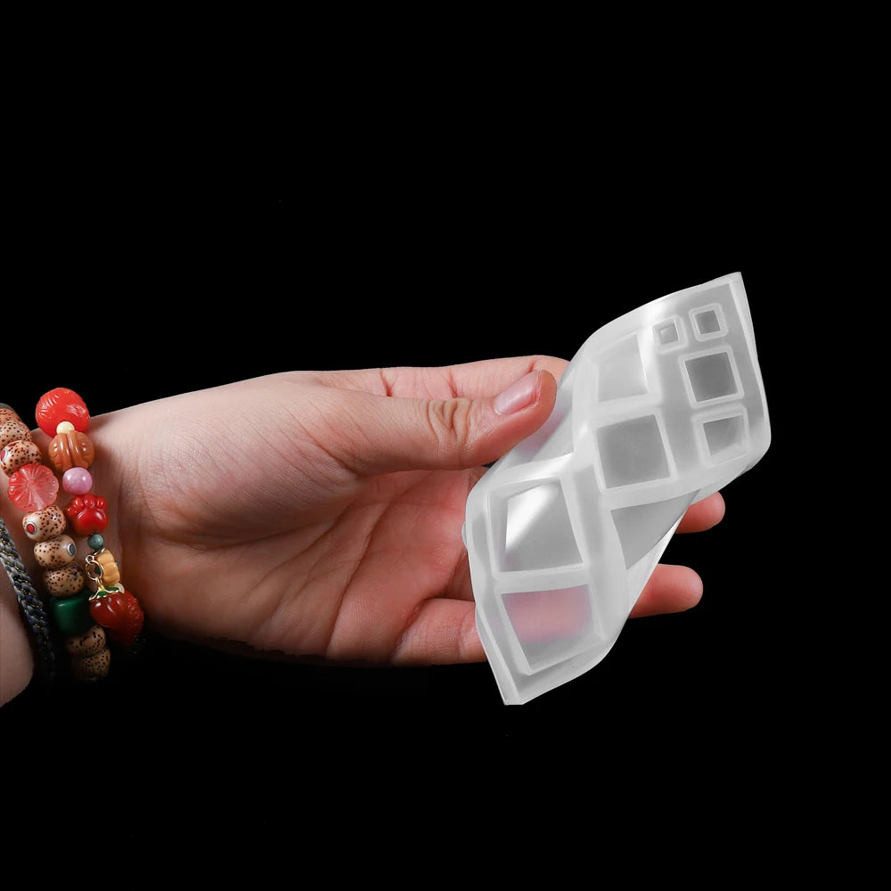 1Pcs Round Oval Heart Shaped Mirror Resin Mold for DIY UV Expoy Jewelry Making Finding Decorative Craft