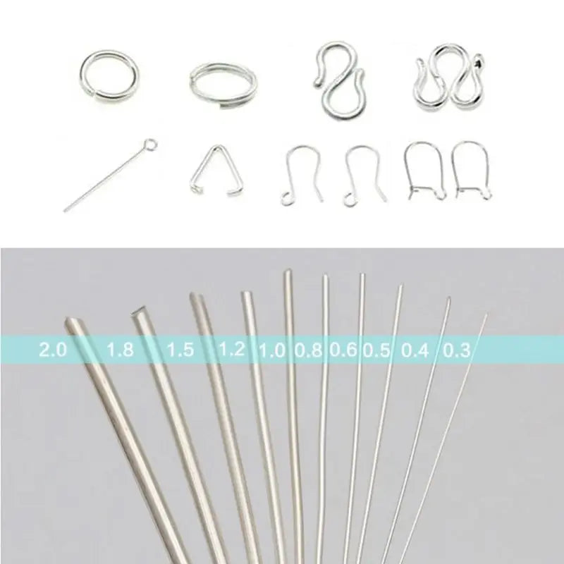1m 925 Sterling Silver Wire in DIY Jewelry Making 0.3/0.4/0.5/0.6/0.7/0.8/0.9/1.2mm