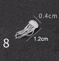 MINI 3D Micro Jellyfish Landscape DIY Craft Handmade Resin Jewelry UV Epoxy Jewerly Filling Molds Figurines Decoration