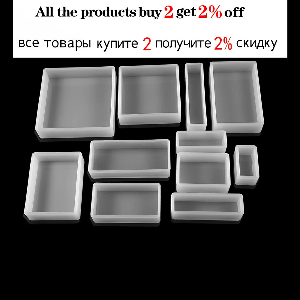 Square Rectangle Epoxy Resin Molds Real Dried Plants Flower Insect Specimen For Resin Epoxy Mold Silicone Jewelry Crafts Making