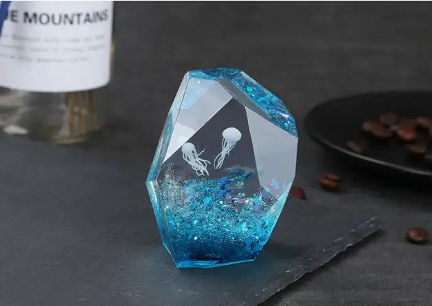 MINI 3D Micro Jellyfish Landscape DIY Craft Handmade Resin Jewelry UV Epoxy Jewerly Filling Molds Figurines Decoration
