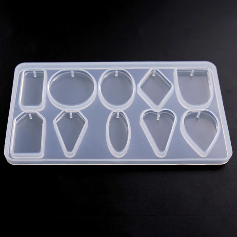 1PC Mix Pendant Shaped DIY Jewelry Tools UV Epoxy Resin Silicone Molds for Making Jewelry Supplies