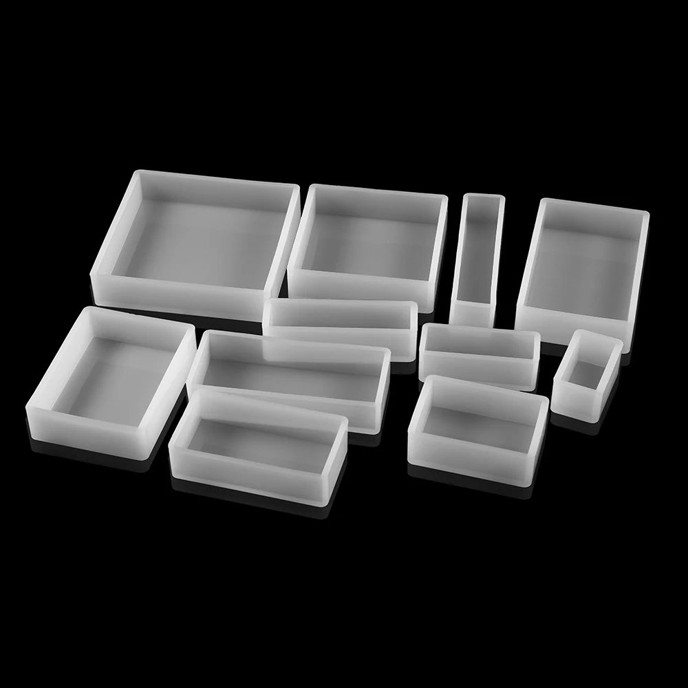 Square Rectangle Epoxy Resin Molds Real Dried Plants Flower Insect Specimen For Resin Epoxy Mold Silicone Jewelry Crafts Making