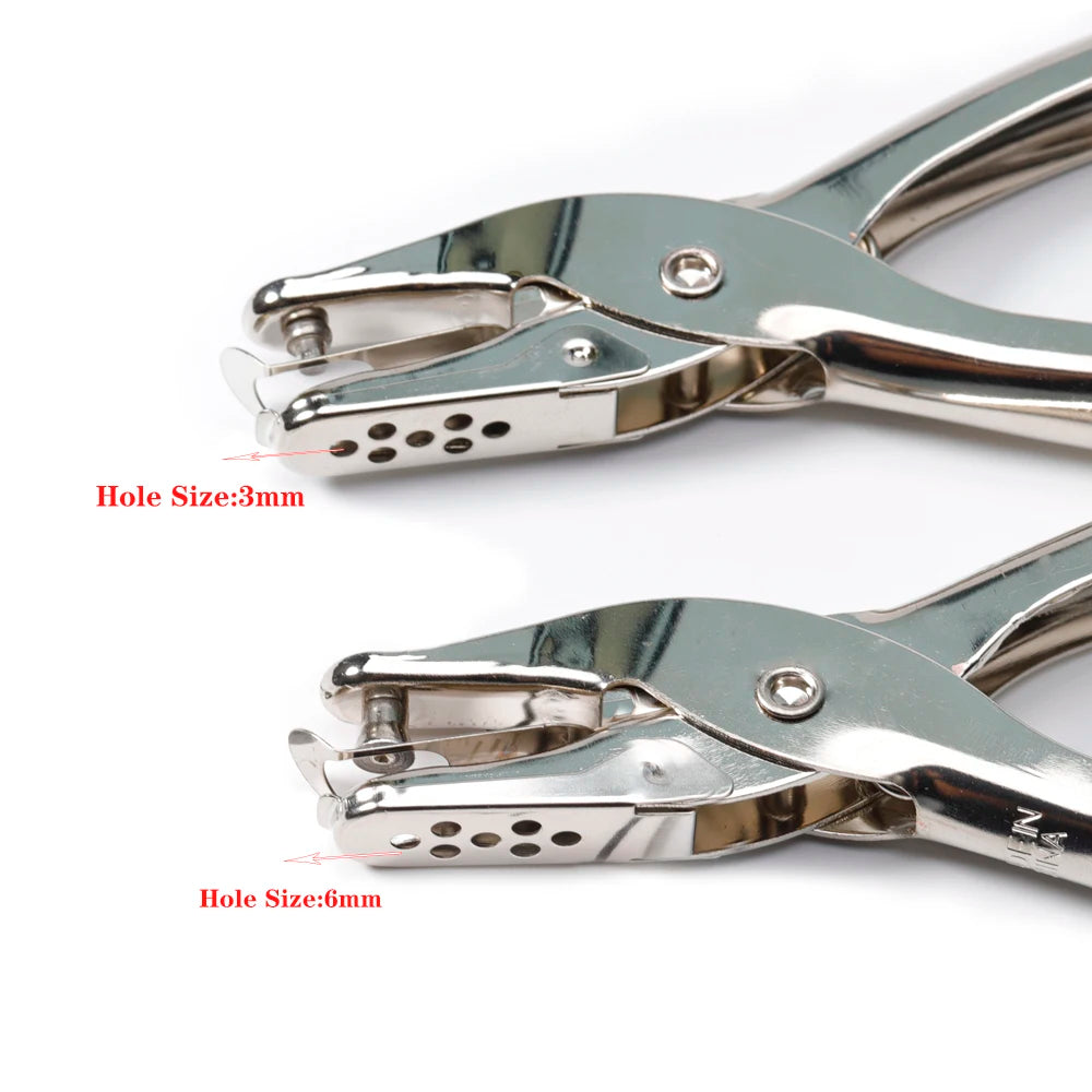 3/6mm Single Hole Puncher Handhold Metal Puncher Tool Punch Pliers For Earring Necklace Cards Hand Paper Scrapbooking Punches