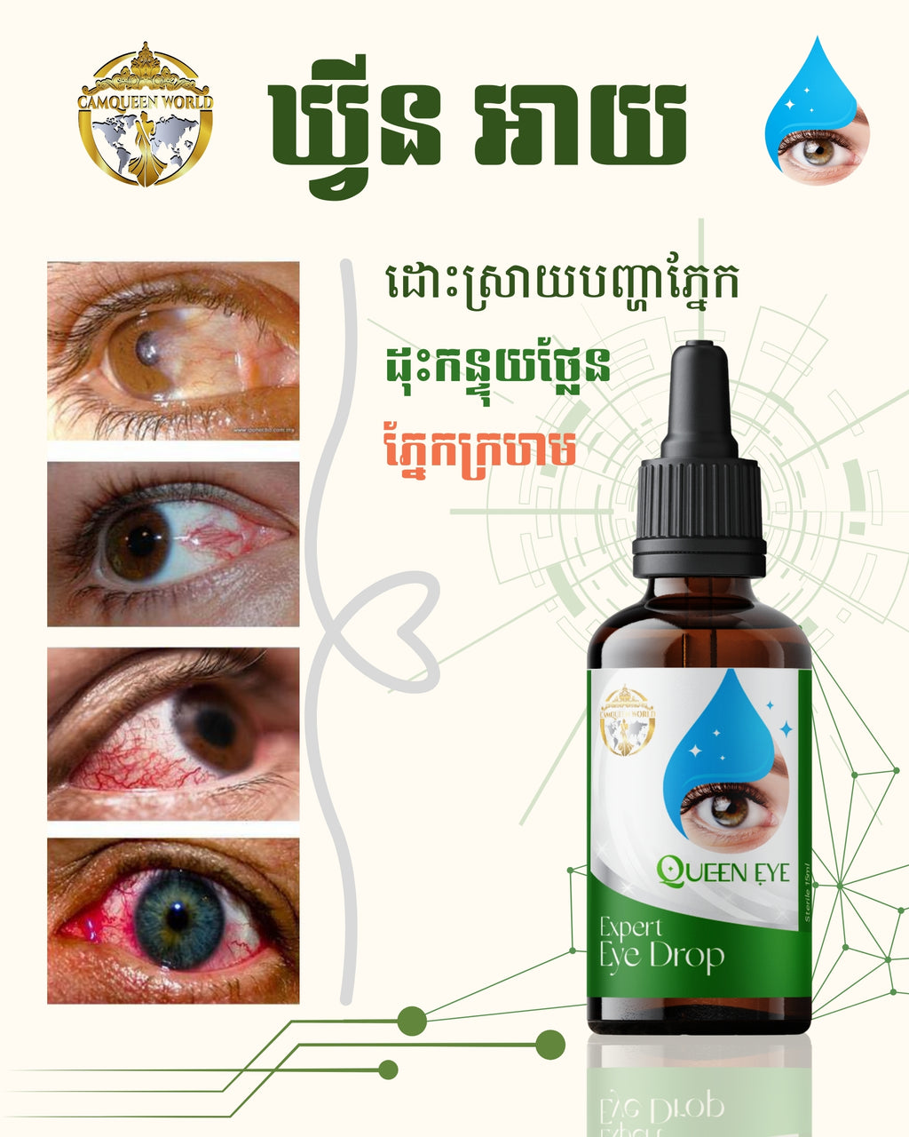 QUEEN EYE - Herbal Eye Drops for Complete Eye Care