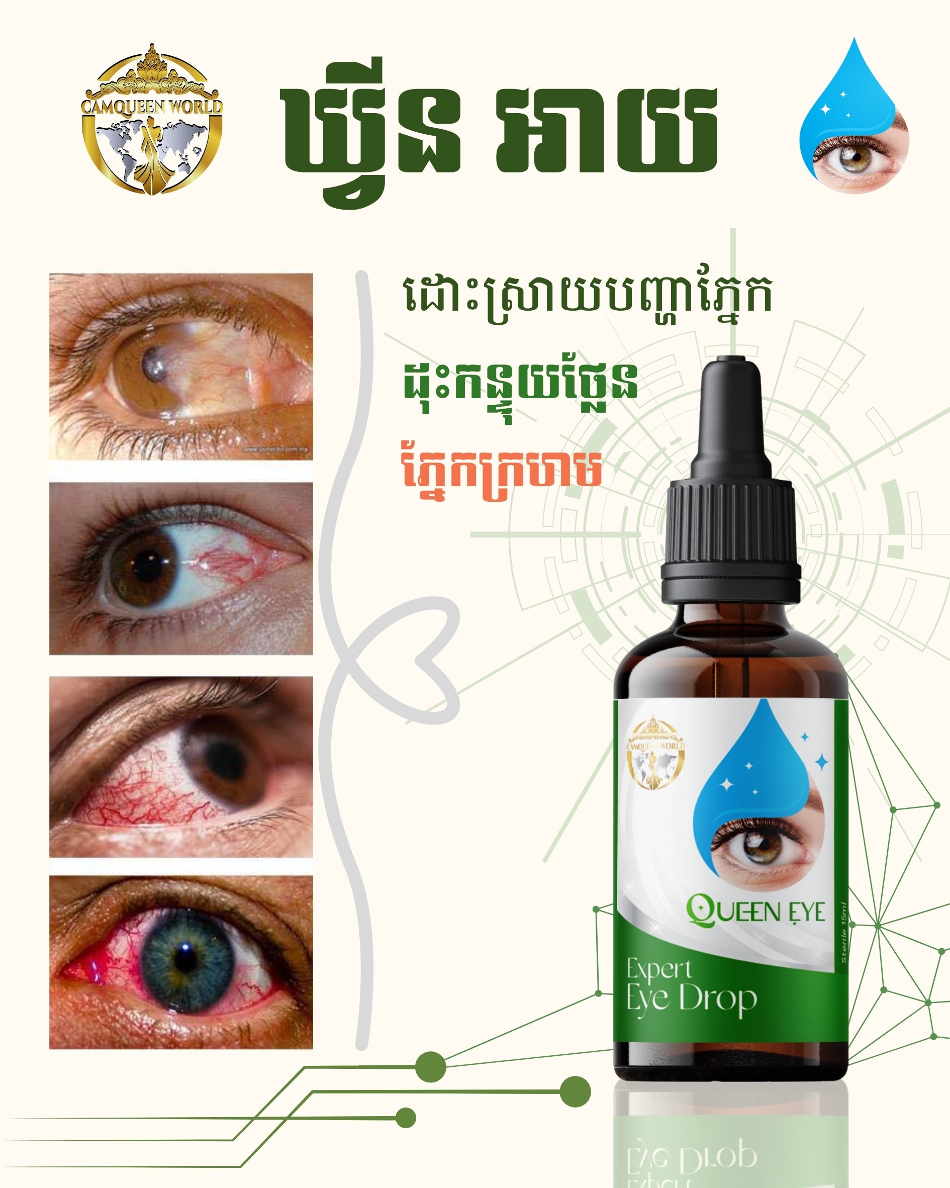 QUEEN EYE - Herbal Eye Drops for Complete Eye Care