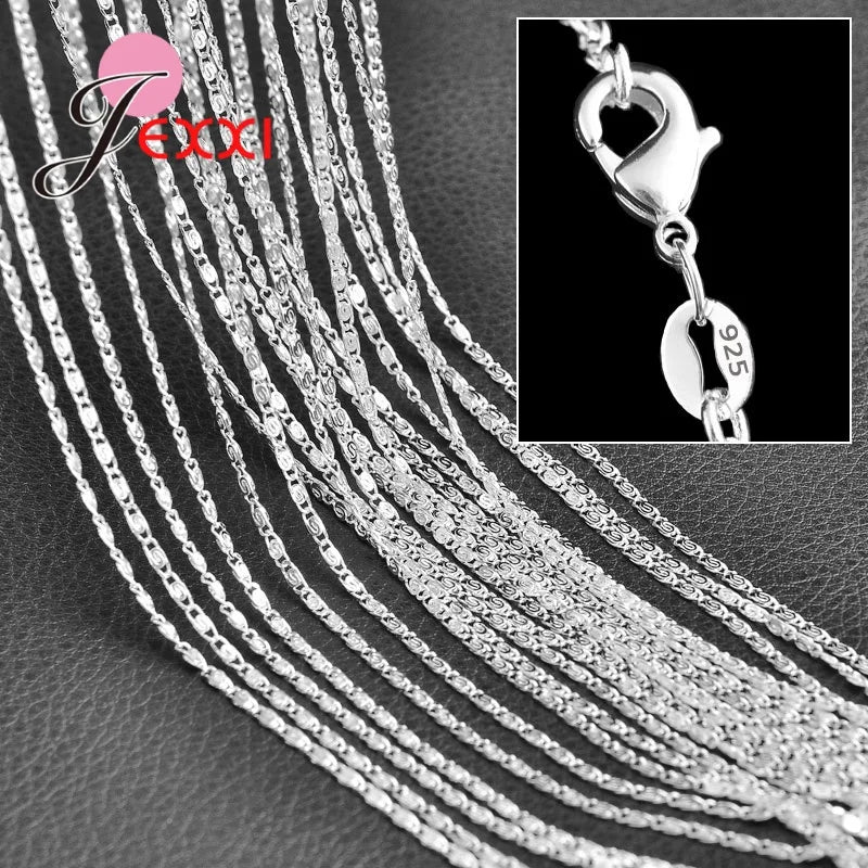 925 Sterling Silver New Arrival Hot Sale 5PCS Multi Style 16-30 Inch Luxury Colar Feminina Temperament Elegant Jewelry