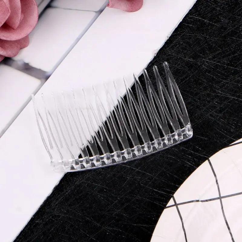 20pcs  Plastic Hair Clips Side Combs Pin Barrettes 70X40mm for Ladies Clear Plastic Side Combs Pin Barrettes