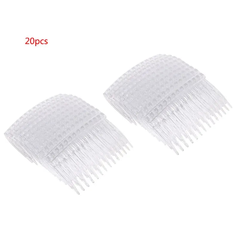 20pcs  Plastic Hair Clips Side Combs Pin Barrettes 70X40mm for Ladies Clear Plastic Side Combs Pin Barrettes