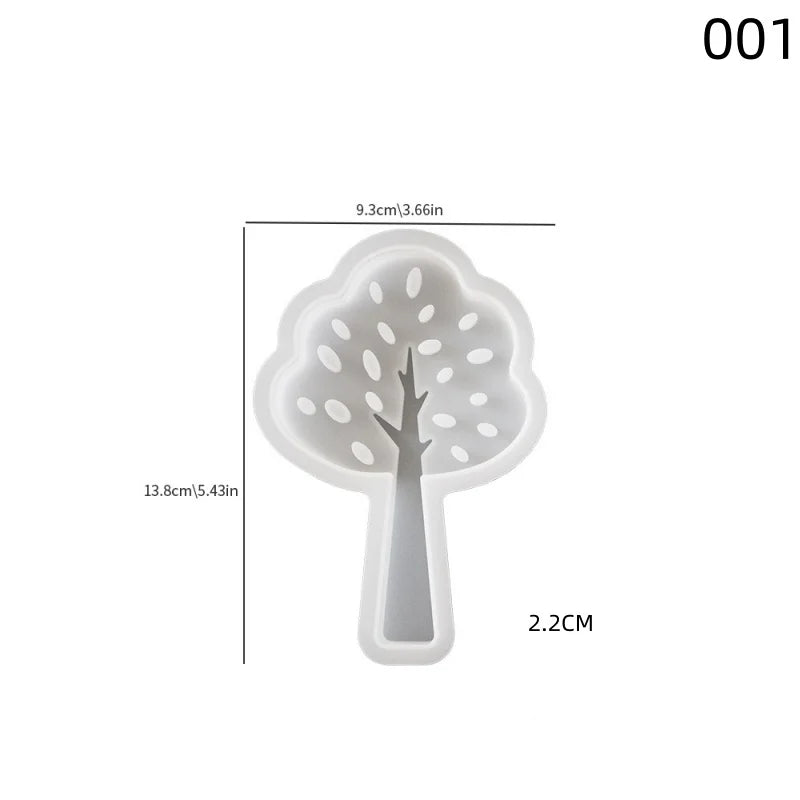 DIY Tree Candle Silicone Mold Gypsum Aromatherapy Leaf Candle Holder Desktop Display Resin Epoxy Mold Home Decoration Storage