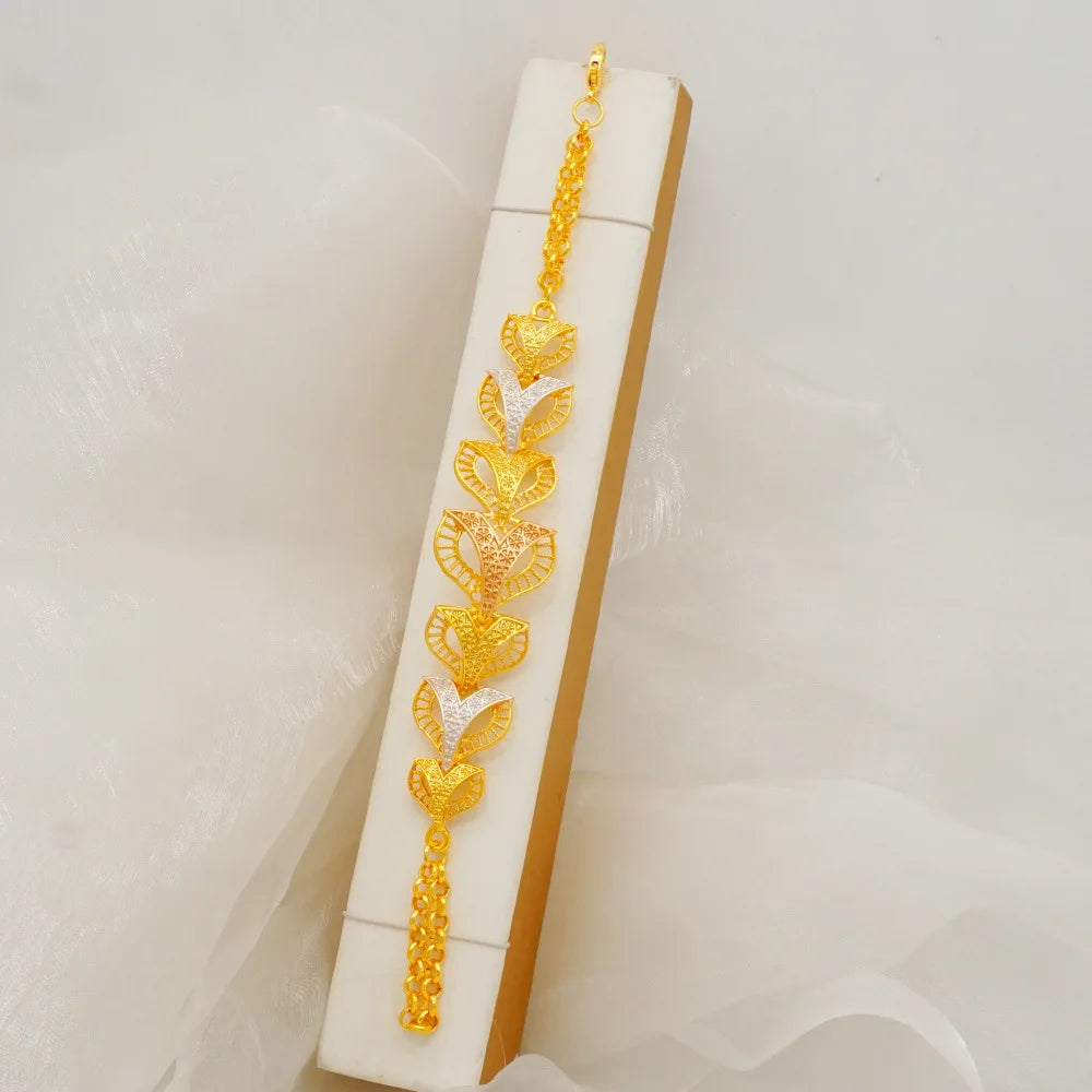 Exquisite 24K Gold Jewelry Set for Women, AU999 Authentic Gold Quality