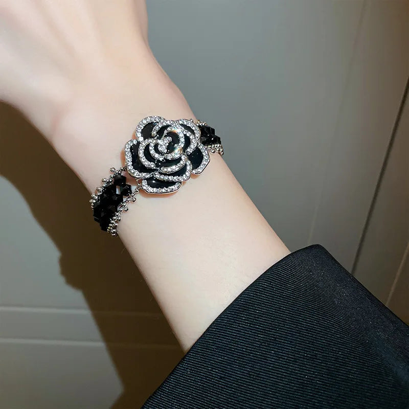 Crystal Flower Jewelry Suit Full Shiny Rhinestone Choker Necklace Women's Neck Chain Anniversarie Jewelry Ornament