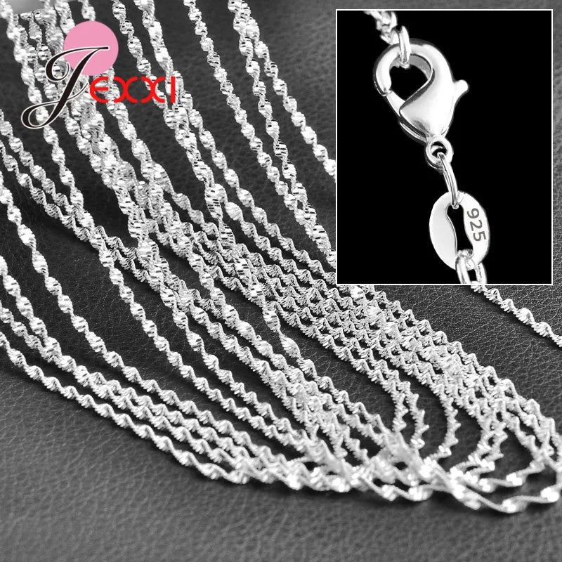 925 Sterling Silver New Arrival Hot Sale 5PCS Multi Style 16-30 Inch Luxury Colar Feminina Temperament Elegant Jewelry