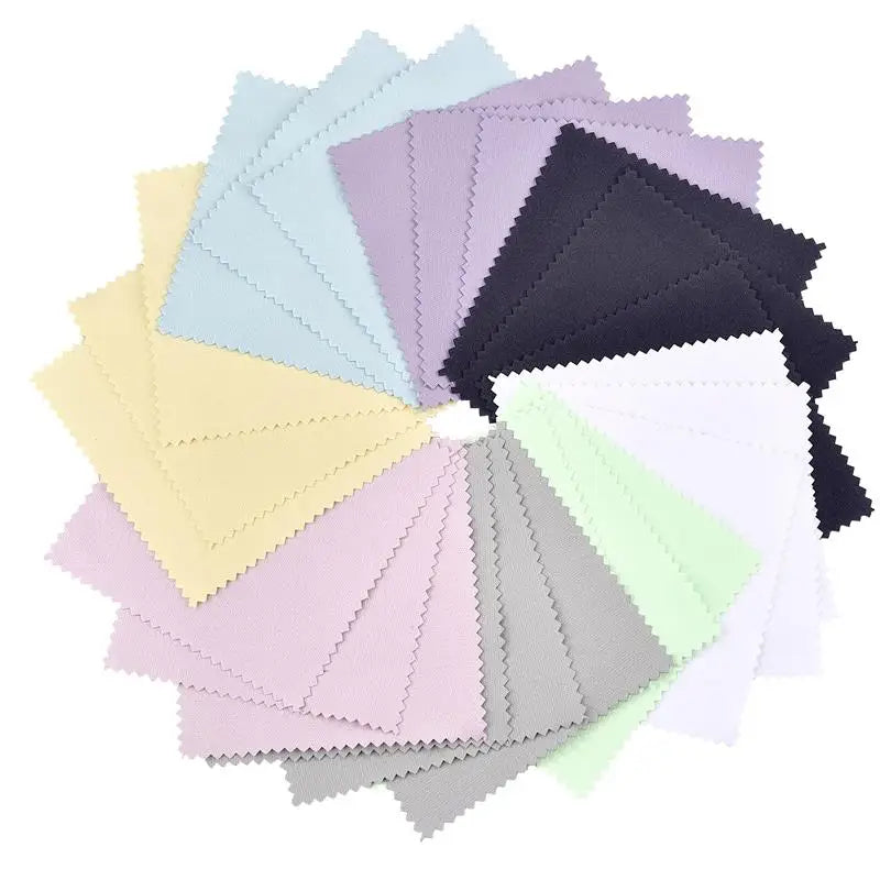 50Pcs/lot Polish Polishing Cloth Silver Color Cleaning Polishing Cloth Soft Clean Wipe Wiping Cloth For Silver Gold Jewelry Tool