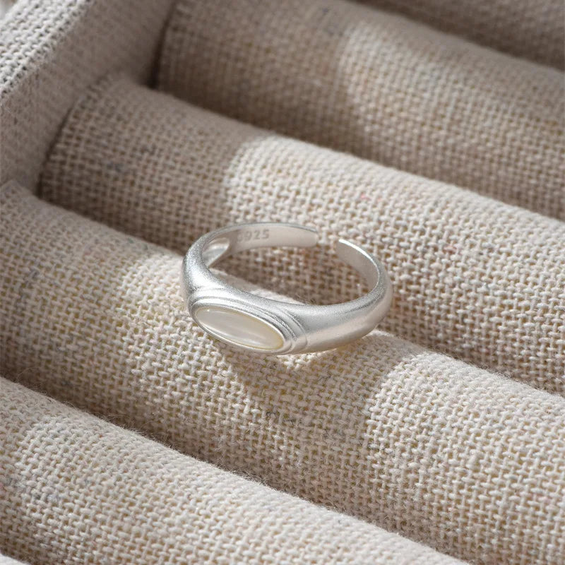 BF CLUB 925 Sterling Rings for Women Fashion Geometric Handmade Irregular Narrow Ring Party Christmas Gift