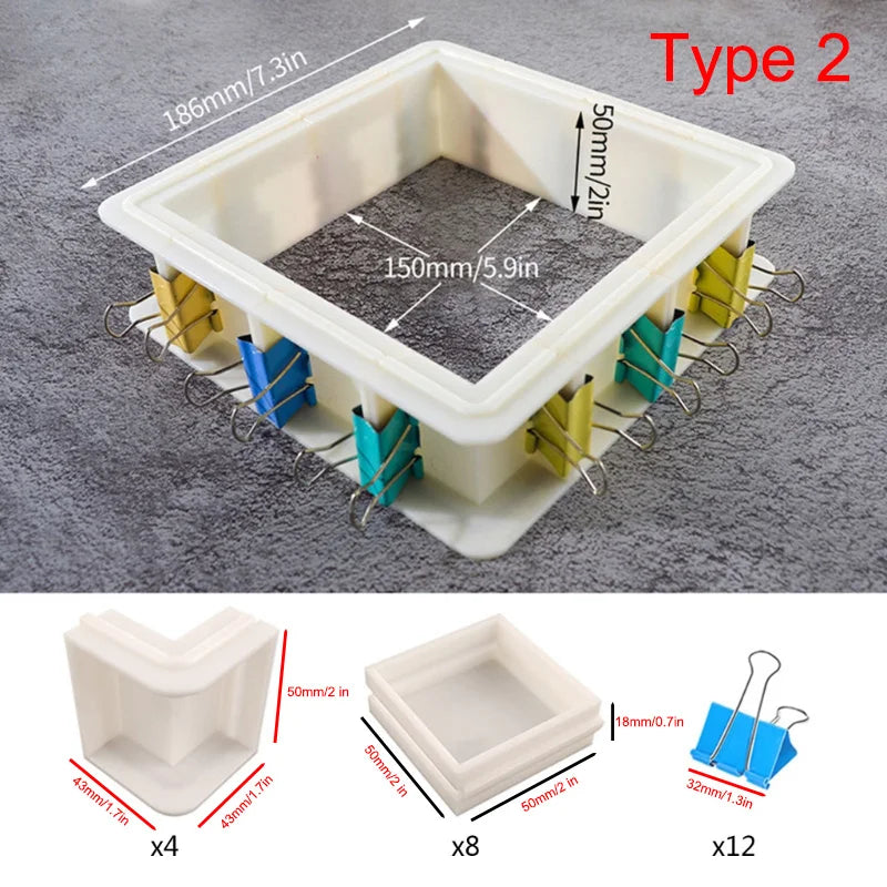 Adjustable Mold Housing Plastic Housing Frame Molds for Handmade Soap Molds DIY Resin Molds Candle Molds Art Craft Molds