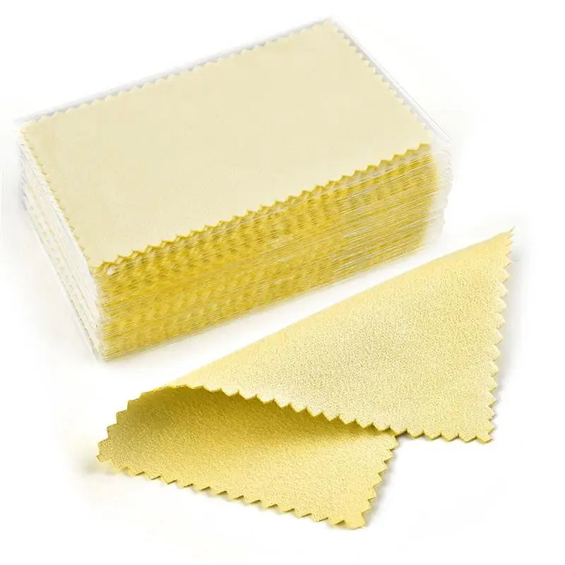 10pcs 50pcs 8x8cm Sterling Silver Color Cleaning Cloth Polishing Cloth Soft Clean Wipe Wiping Cloth Of Silver Gold Jewelry Tools