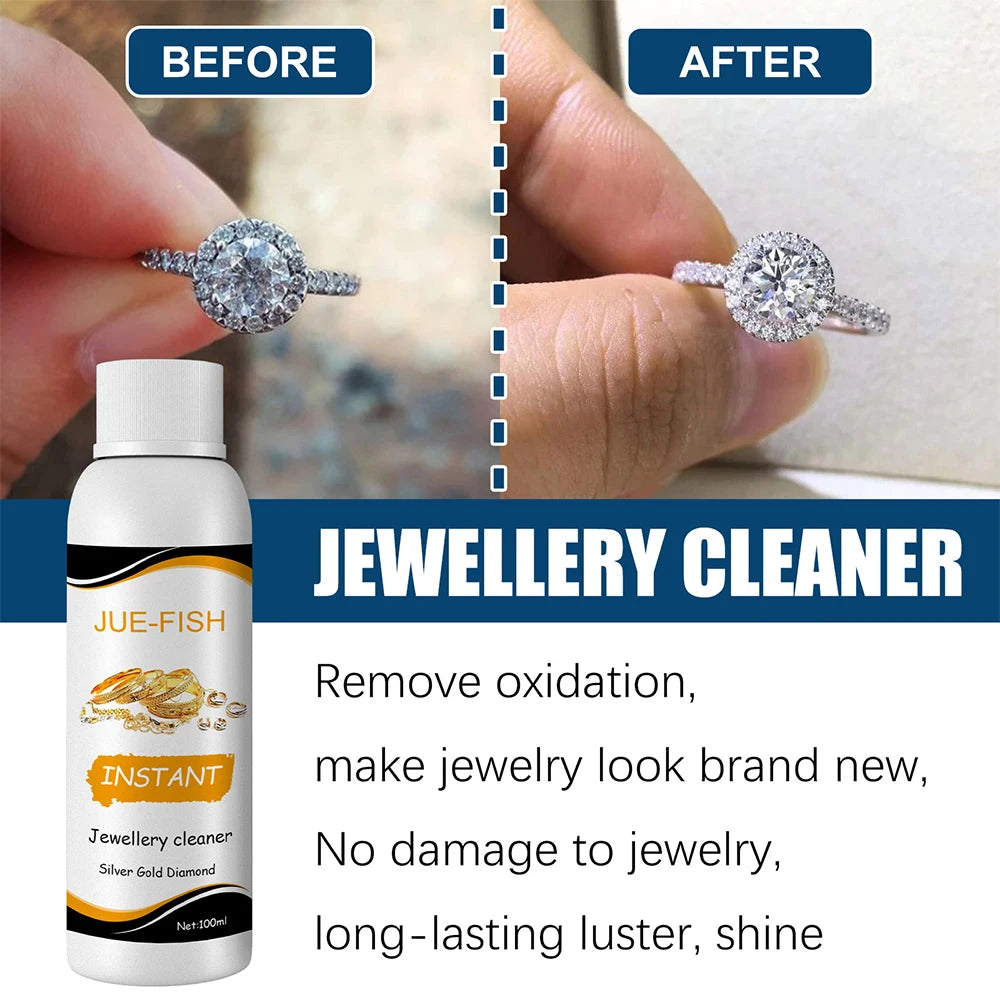 100ml Jewelry Cleaner Silver Jewelry Necklace Ring Clean Polishing Liquid Ring Care Washing Fluid Multi-Function Cleaner