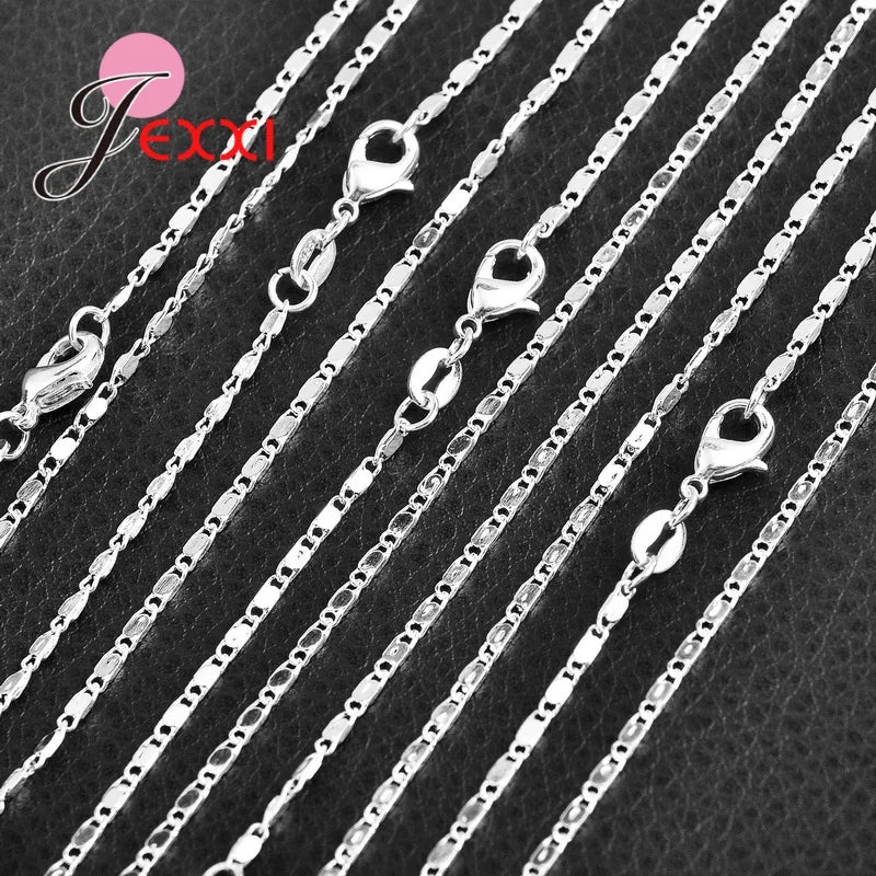 925 Sterling Silver New Arrival Hot Sale 5PCS Multi Style 16-30 Inch Luxury Colar Feminina Temperament Elegant Jewelry