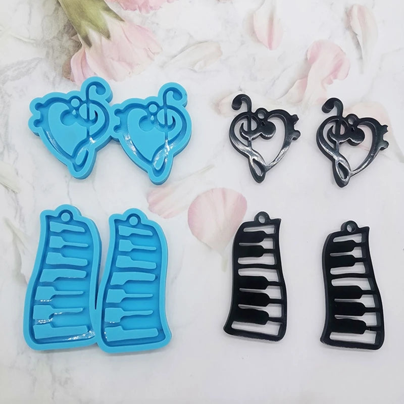 Valentine's Day Earrings Epoxy Resin Mold Eardrop Danglers Silicone Mould DIY Crafts Jewelry Pendants Casting Tools