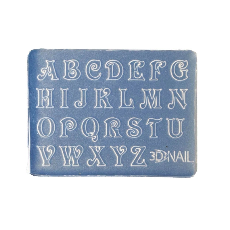 R3MC Mini Letter Numbers 3D Nail Art Decorations UV Crystal Epoxy Mold Silicone Mould