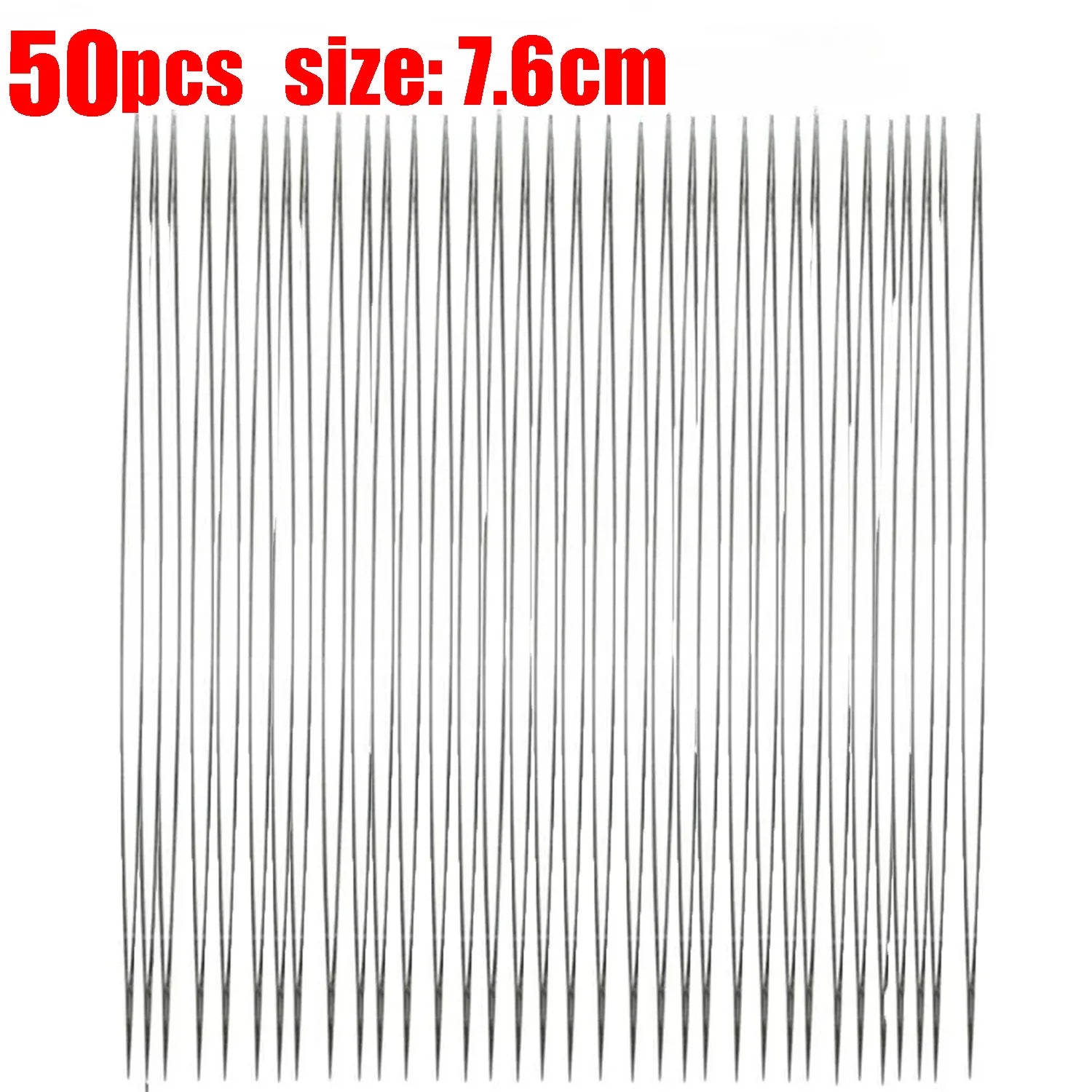 5/50Pcs Beading Needles Pins Set with Central Opening Curved Steel Needles for Bead Straight Beaded Needle Sewing Accessories