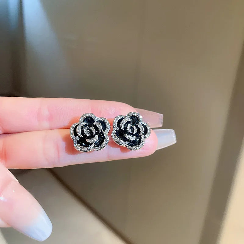 Crystal Flower Jewelry Suit Full Shiny Rhinestone Choker Necklace Women's Neck Chain Anniversarie Jewelry Ornament