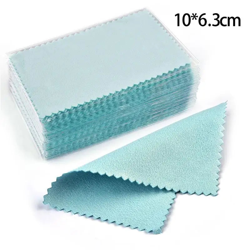 50pcs Silverware Polishing Cloth Soft Cleaning Polishing Cloth Clean Wipe Wiping Cloth For Silver Gold Jewelry Tools Equipments