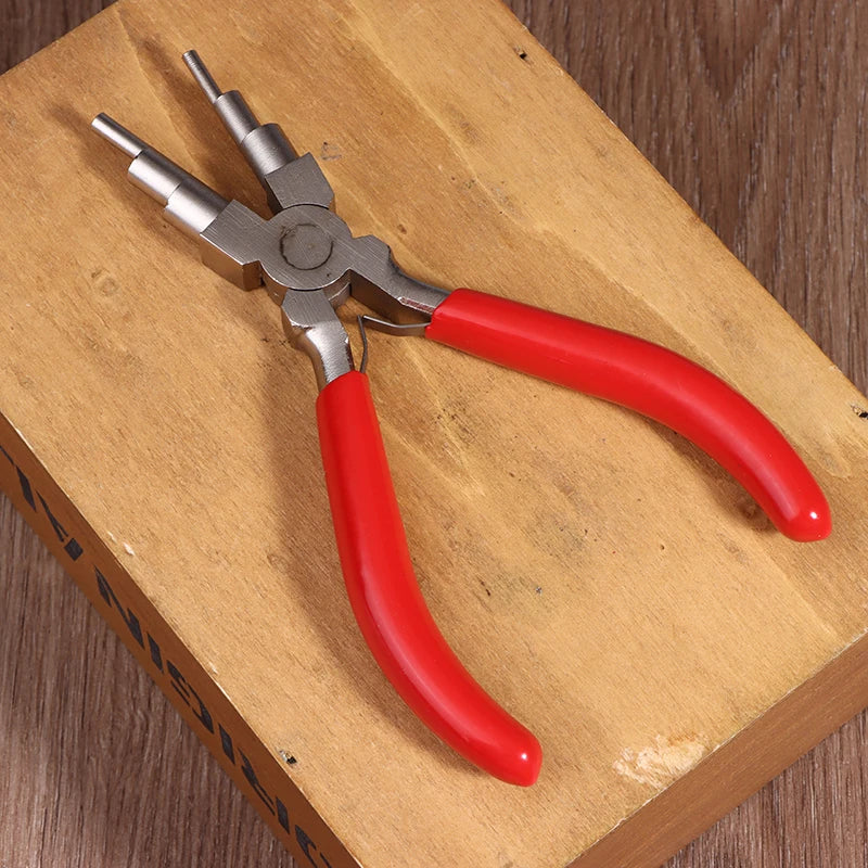 1Pcs 6-in-1 Iron Wire Looping Jewelry Pliers Bail-Making Pliers With Grip Handle For DIY Ring Making Loops And Jump Rings Tools