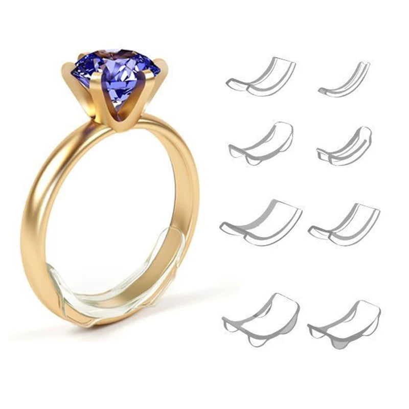 Ring Size Adjuster Resizer Silicone Invisible Finger Ring Size Resizer Clear Sticker for Loose Rings Jewelry Guard & Tools