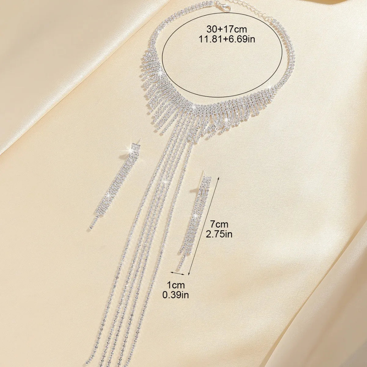 European And American Women'S Fashion Necklace, Earrings, Zircon Jewelry Set, Bridal Banquet, Party Accessories And Gifts