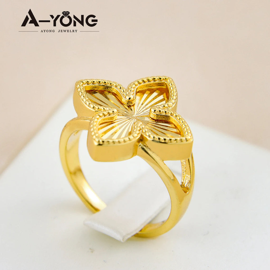 Italian Jewelry Set 21k Gold Plated Zircon Dubai Luxury Necklace Bracelet Earrings Ring Sets Women Wedding Birthday Party Gifts