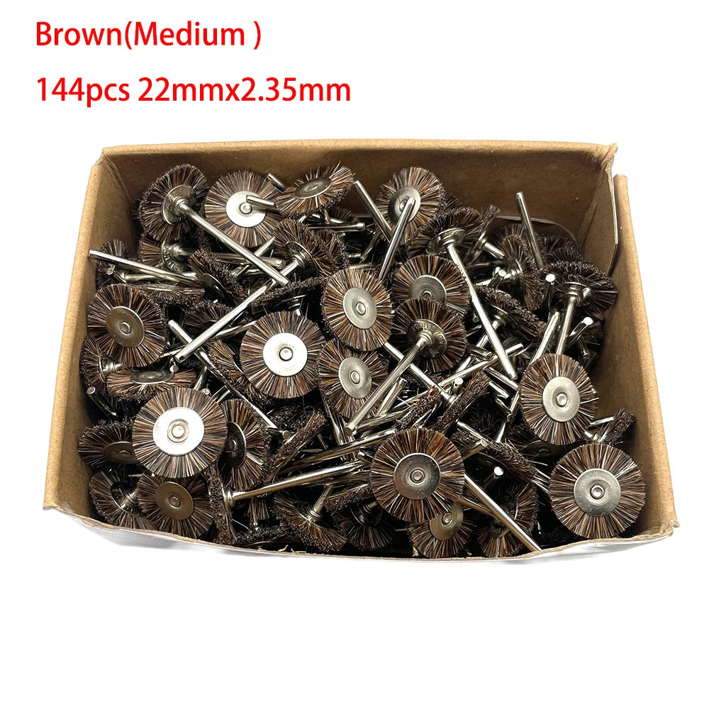 19/22/25mm Polishing Brushes Soft Hard Abrasive Buffing Grinding Wheel 2.35mm Shank Dremel Accessories for Jewelry Rotary Tools