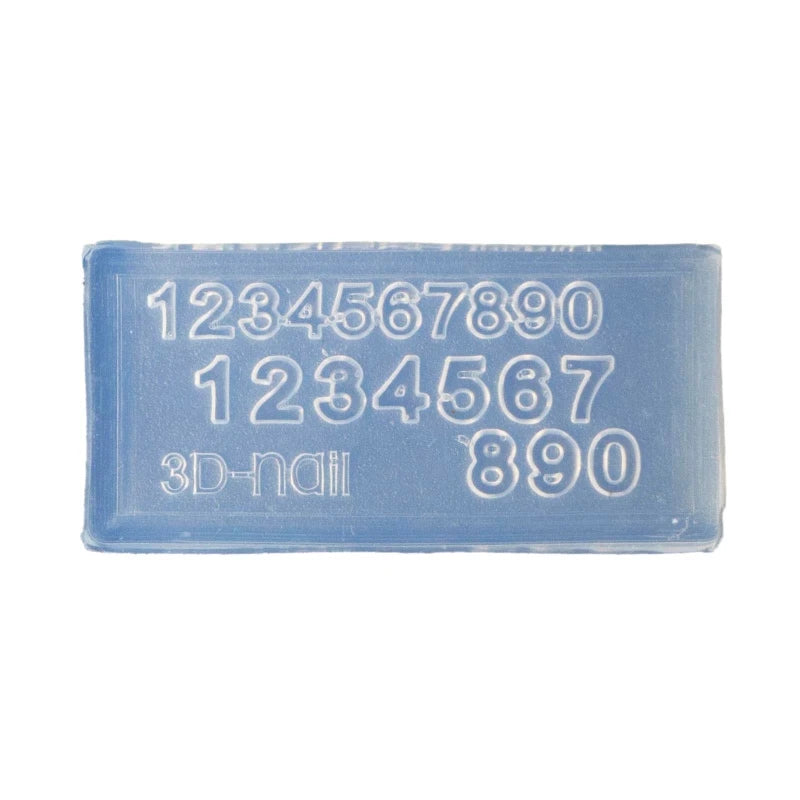 R3MC Mini Letter Numbers 3D Nail Art Decorations UV Crystal Epoxy Mold Silicone Mould