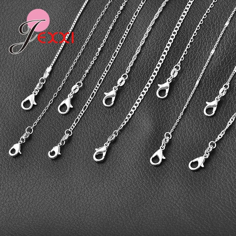 925 Sterling Silver New Arrival Hot Sale 5PCS Multi Style 16-30 Inch Luxury Colar Feminina Temperament Elegant Jewelry