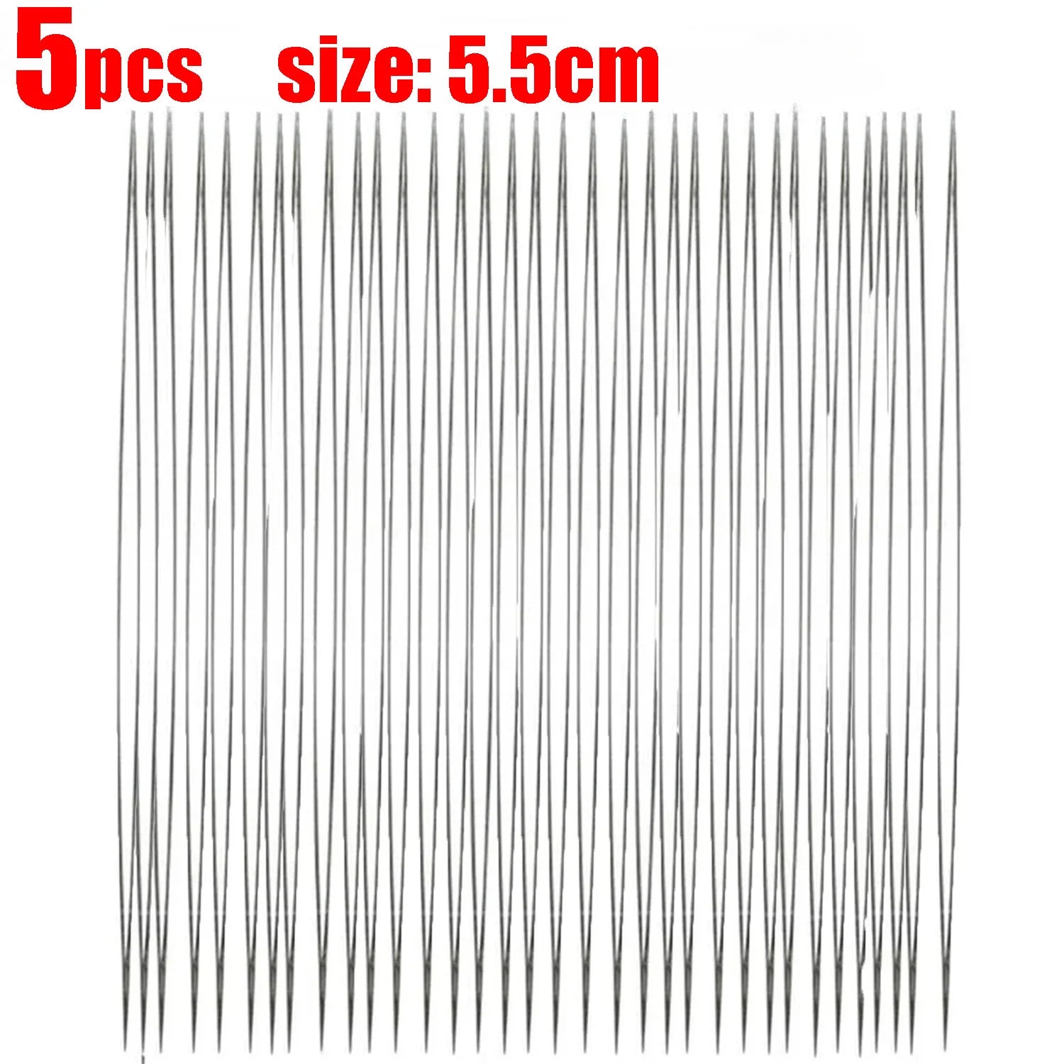 5/50Pcs Beading Needles Pins Set with Central Opening Curved Steel Needles for Bead Straight Beaded Needle Sewing Accessories