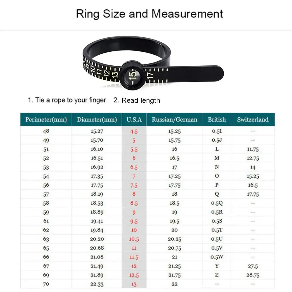 Plastic UK US EU HK Ring Sizer with Magnifier Ring Ruler Measurer Finger Gauge Ring Sizing Tool  Jewellery Measuring Tool
