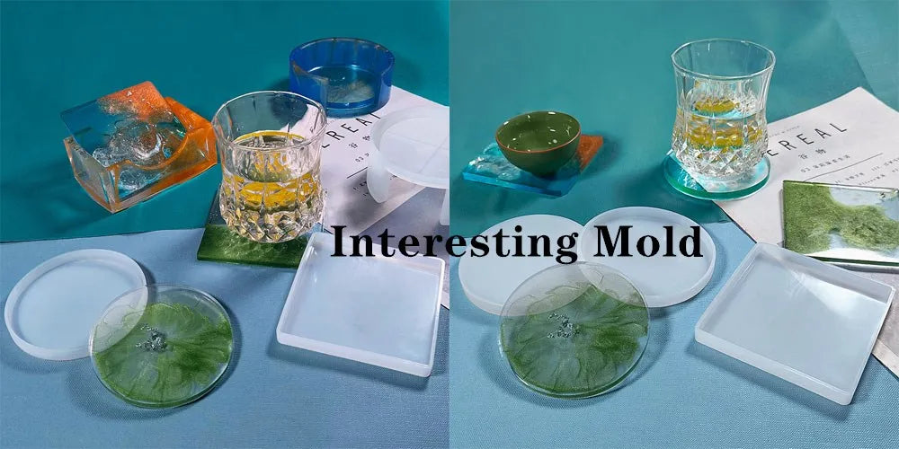 DIY Mobile Phone Holder Mirror Silicone Mold Creative Desktop Phone Stand Tablet Bracket Epoxy Resin Molds Home Office Tools